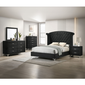 Lucinda - King 5 Piece Bedroom Set - Black