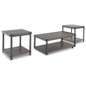Wilmaden - Occasional Table Set (Set of 3) - Gray / Black