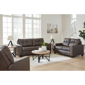 Barlin Mills - 3 Pc. - Sofa, Loveseat, Rocker Recliner - Umber