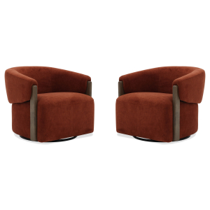 Finley - Swivel Accent Chair (Set of 2) - Island Rust