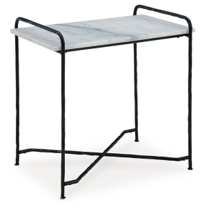 Ashber - Accent Table - White / Black