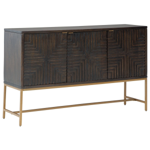 Elinmore - Accent Cabinet - Brown / Gold Finish