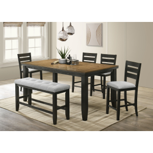 Bardstown - 6 Piece Counter Dining Room Set - Wheat / Charcoal
