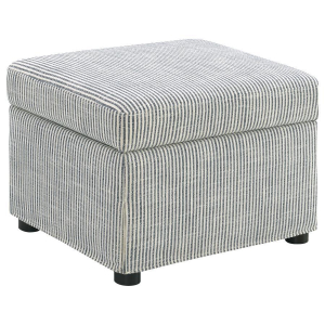 Winter - Upholstered Hydraulic Lift Top Storage Ottoman - Gray