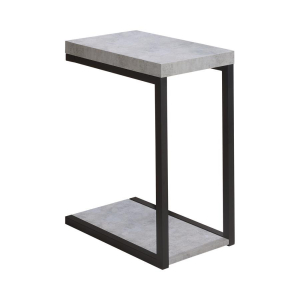 Beck - Engineered Wood C-Shape Sofa Side Table - Cement
