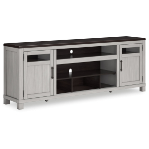 Darborn - XL TV Stand W/Fireplace Option - Gray / Brown