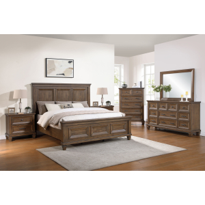 Mariana - Eastern King 6 Piece Bedroom Set (Bed, Dresser, Mirror, Chest, 2 Nightstands) - Brown