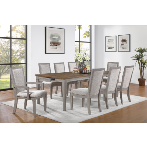 Mariana - Rectangle Table With 6 Chairs And 2 Arms Chairs - Creme
