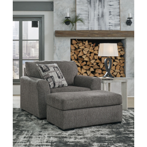 Gardiner - 2 Pc. - Chair And A Half, Ottoman - Pewter