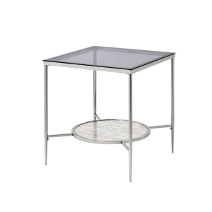 Adelrik - End Table - Glass & Chrome