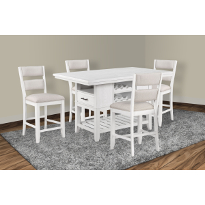Wendy - 5 Piece Dining Room Set - White