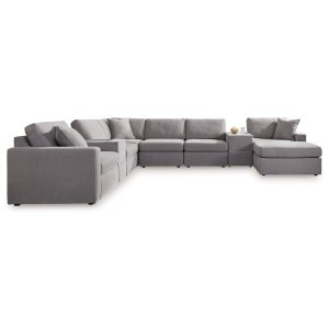 Modmax - 8-Piece Sectional With Raf Corner Chaise And 2 Storage Consoles - Granite