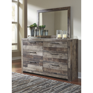 Derekson - Dresser, Mirror - Multi Gray