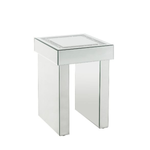 Noralie - 16## End Table With Faux Diamonds - Mirrored