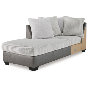 Clairette Court - Laf Corner Chaise - Alloy