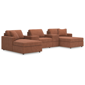 Modmax - 5-Piece Pit Sectional With Storage Consoles - Spice