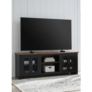 Wildenauer - XL TV Stand With Fireplace Option - Brown / Black