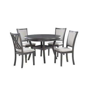 Amy - 5 Piece Dining Set - Gray
