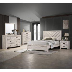 Valor - Full 5 Piece Bedroom Set - Antique White