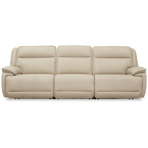 Double Deal - 3-Piece Power Reclining Sofa Sectional - Almond