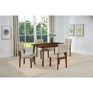 Gregory - 5 Piece Dining Room Set - Brown