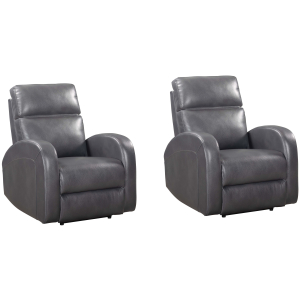 Devin - Power Recliner (Set of 2) - Pebble Gray