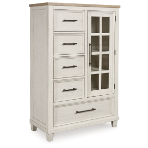 Shaybrock - Door Chest - Antique White / Brown