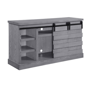 Amrita - TV Stand With Fireplace - Gray Oak