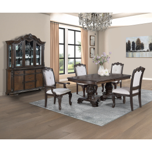 Kiera - 5 Piece Dining Room Set - Cherry Brown
