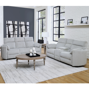 Radius - Power Reclining Sofa And Loveseat - Mega Gray