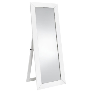 Cadence - Tempered Glass Full Length Mirror - White High Gloss