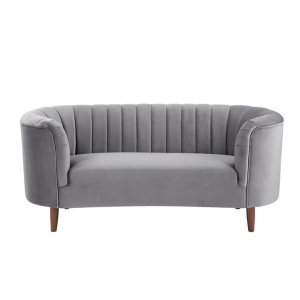 Millephri - Loveseat - Gray Velvet
