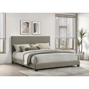 Dorian - Fabric Upholstered California King Panel Bed - Taupe