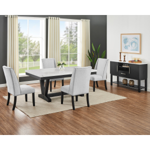 Vance - 5 Piece Dining Room Set - Charcoal / Gray