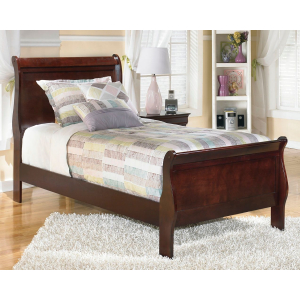 Alisdair - Twin Sleigh Bed - Dark Brown