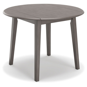 Shullden - Round Drm Drop Leaf Table - Gray