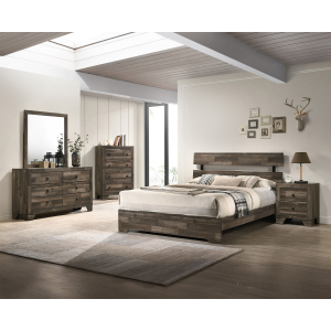 Atticus - King 5 Piece Bedroom Set - Brown