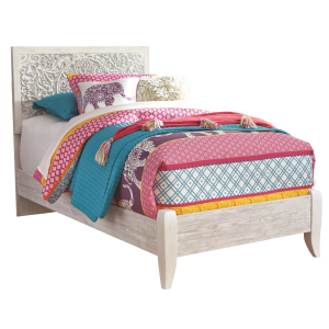Paxberry - Twin Panel Bed - Whitewash