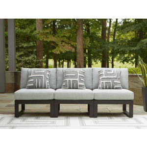 Beachloft - 3-Piece Outdoor Sectional - Black / Gray