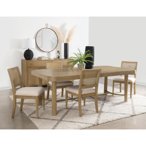 Arini - 5 Piece Extension Leaf Dining Table Set - Sand Wash
