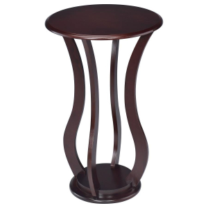 Elton - Round Wood Top Accent Side Table - Cherry