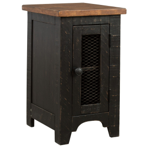 Valebeck - Chair Side End Table - Black / Brown