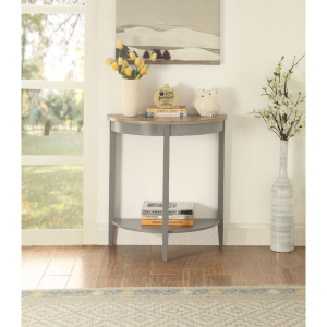 Justino - Console Table - Natural Oak & Gray
