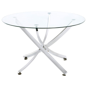 Beckham - Round Glass Top Dining Table - Chrome