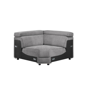 Alwin - Modular Wedge - Dark Gray Fabric