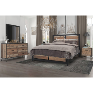 Elk River - 5/0 Queen 5 Piece Bedroom Set (Bed & Dresser & Mirror & 2 Nightstands) - Light Brown