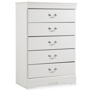 Anarasia - Five Drawer Chest - White