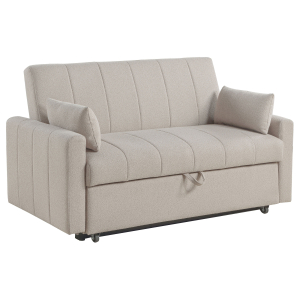 Portland - Boucle Upholstered Sleeper Sofa Bed - Latte
