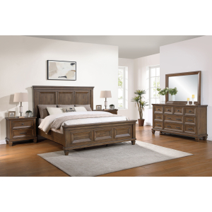 Mariana - Queen 5 Piece Bedroom Set (Bed, Dresser, Mirror, 2 Nightstands) - Brown