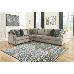 Bovarian - Right Arm Facing Loveseat 3 Pc Sectional - Stone